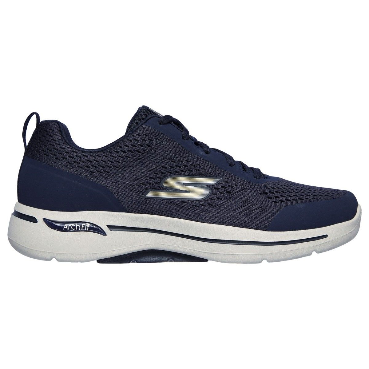 Skechers Go Walk Arch Fit NVGD Navy Gold Mens trainers